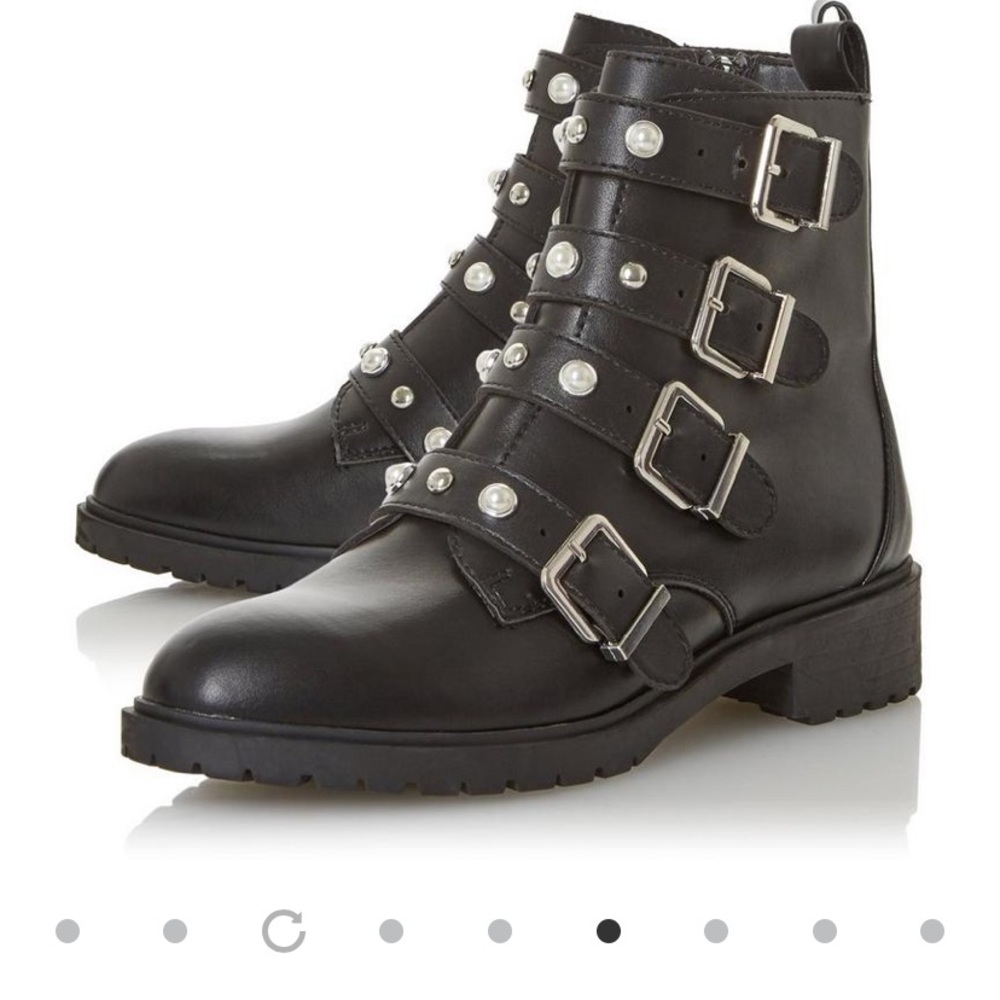 Dune Black Pearl Stud Boots. Brand new never worn.